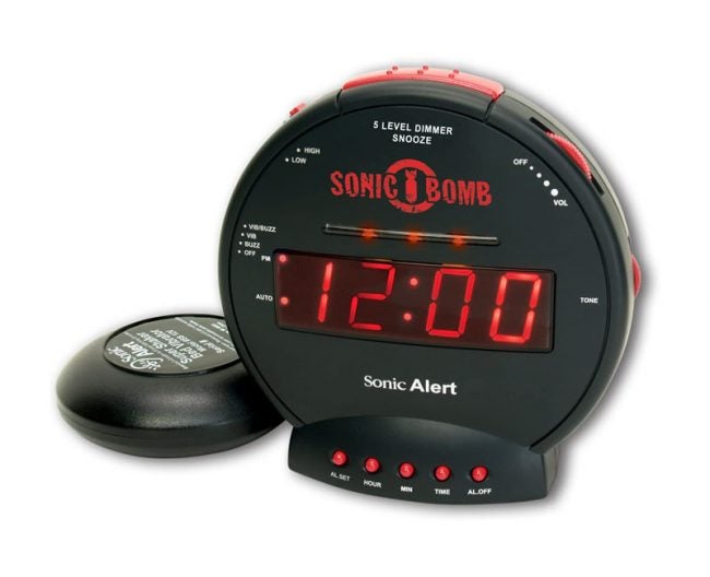 The Best Alarm Clock Option: Sonic Bomb Dual Extra Loud Alarm Clock with Bed Shaker