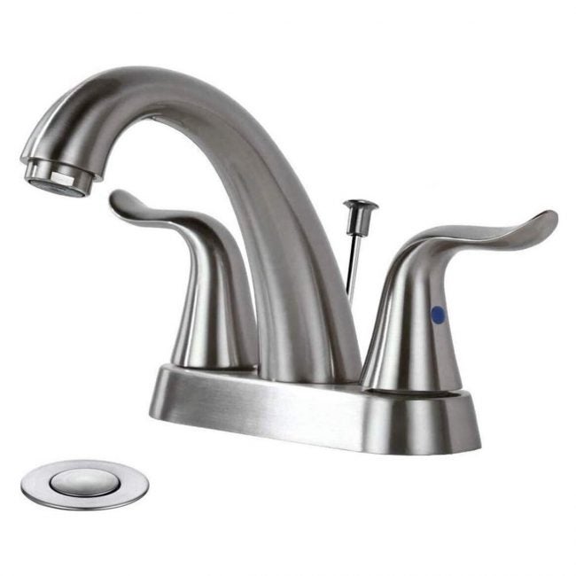 The Best Bathroom Faucets Option: WOWOW 2 Handle 4 Inch Centerset Bathroom Faucet 