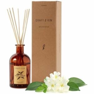 The best reed diffuser option: Craft & Kin reed diffuser sticks orange blossom lotus