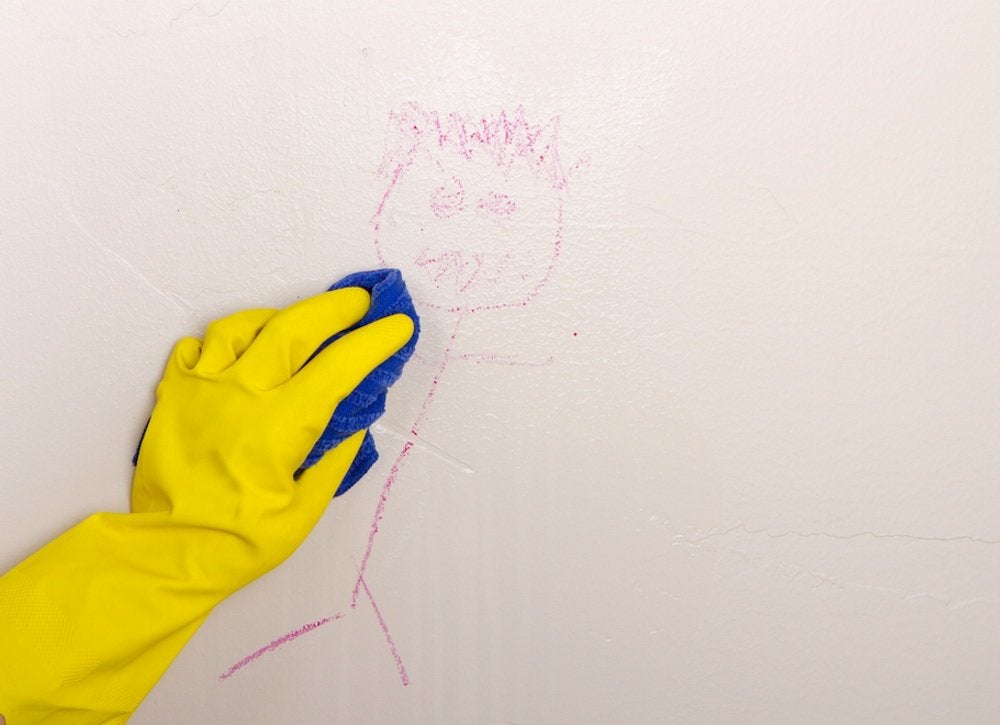 Crayon marks made by your little ones can be erased with mayonnaise. 