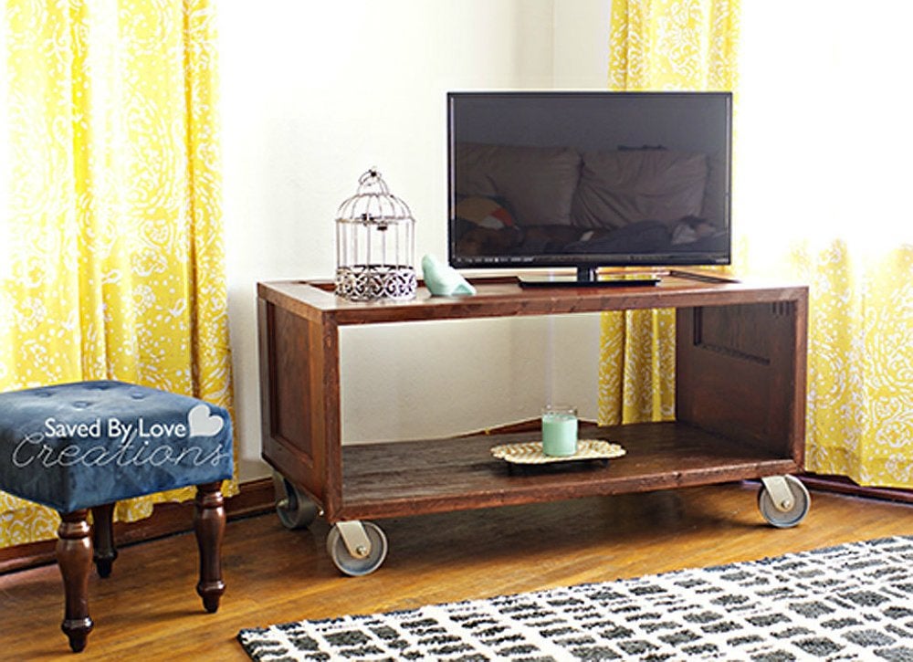 Upcycled Door TV Stand - DIY TV Stand - 10 Doable Designs ...