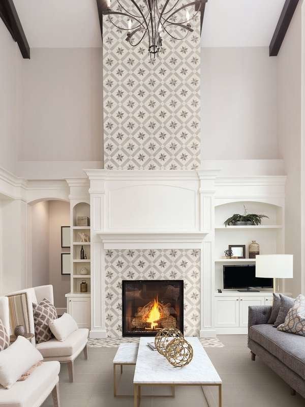 14 Fresh Designs for Tiled Fireplaces | Bob Vila - Bob Vila